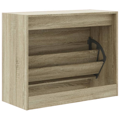 vidaXL Shoe Cabinet Sonoma Oak 80x34x63 cm Engineered Wood