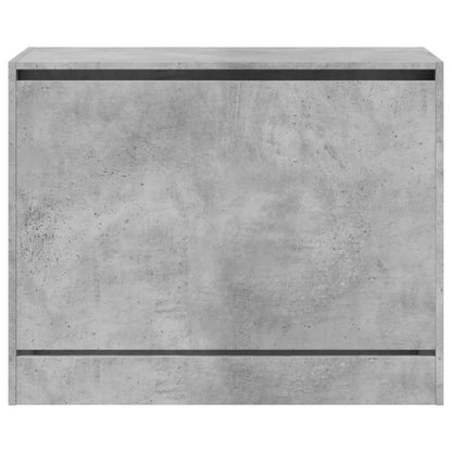 vidaXL Shoe Cabinet Concrete Grey 80x34x63 cm Engineered Wood