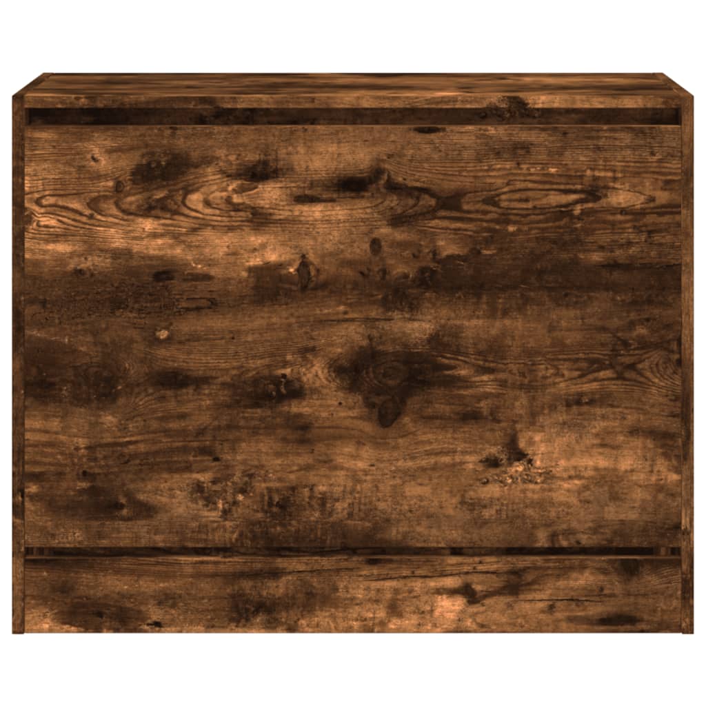 vidaXL Shoe Cabinet Smoked Oak 80x34x63 cm Engineered Wood