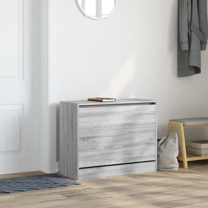 vidaXL Shoe Cabinet Grey Sonoma 80x34x63 cm Engineered Wood