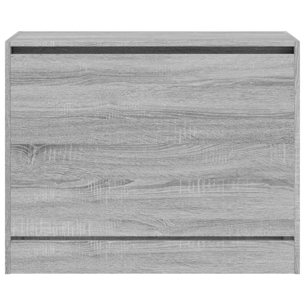 vidaXL Shoe Cabinet Grey Sonoma 80x34x63 cm Engineered Wood