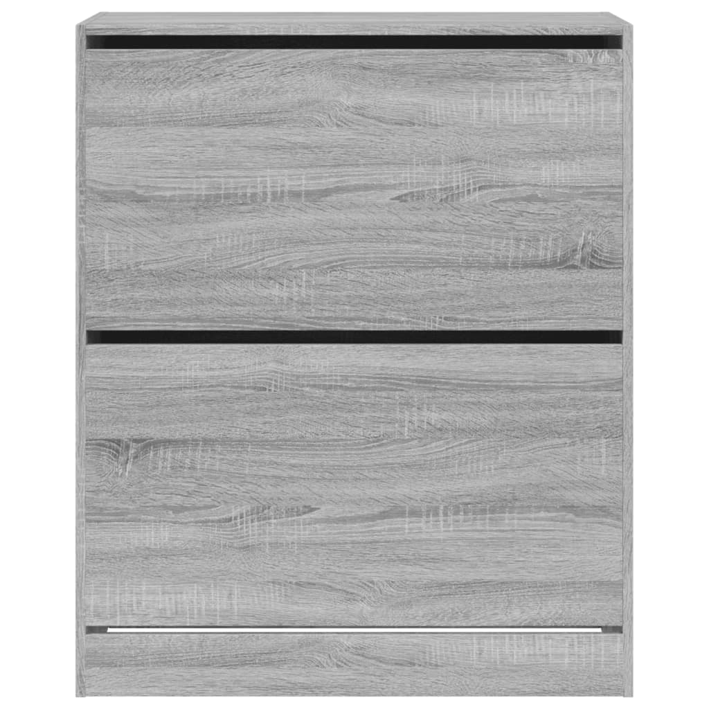 vidaXL Shoe Cabinet Grey Sonoma 80x34x96.5 cm Engineered Wood