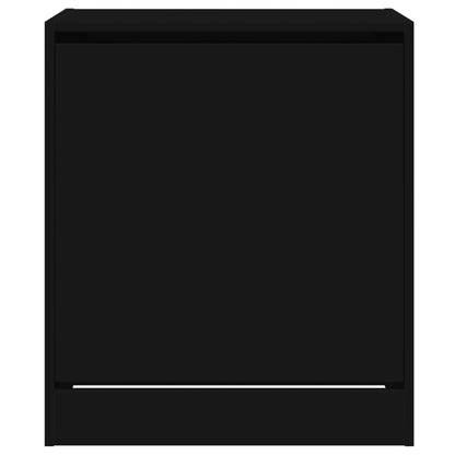 vidaXL Shoe Cabinet | Black | Engineered wood | Compact | Shoe Cabinet
