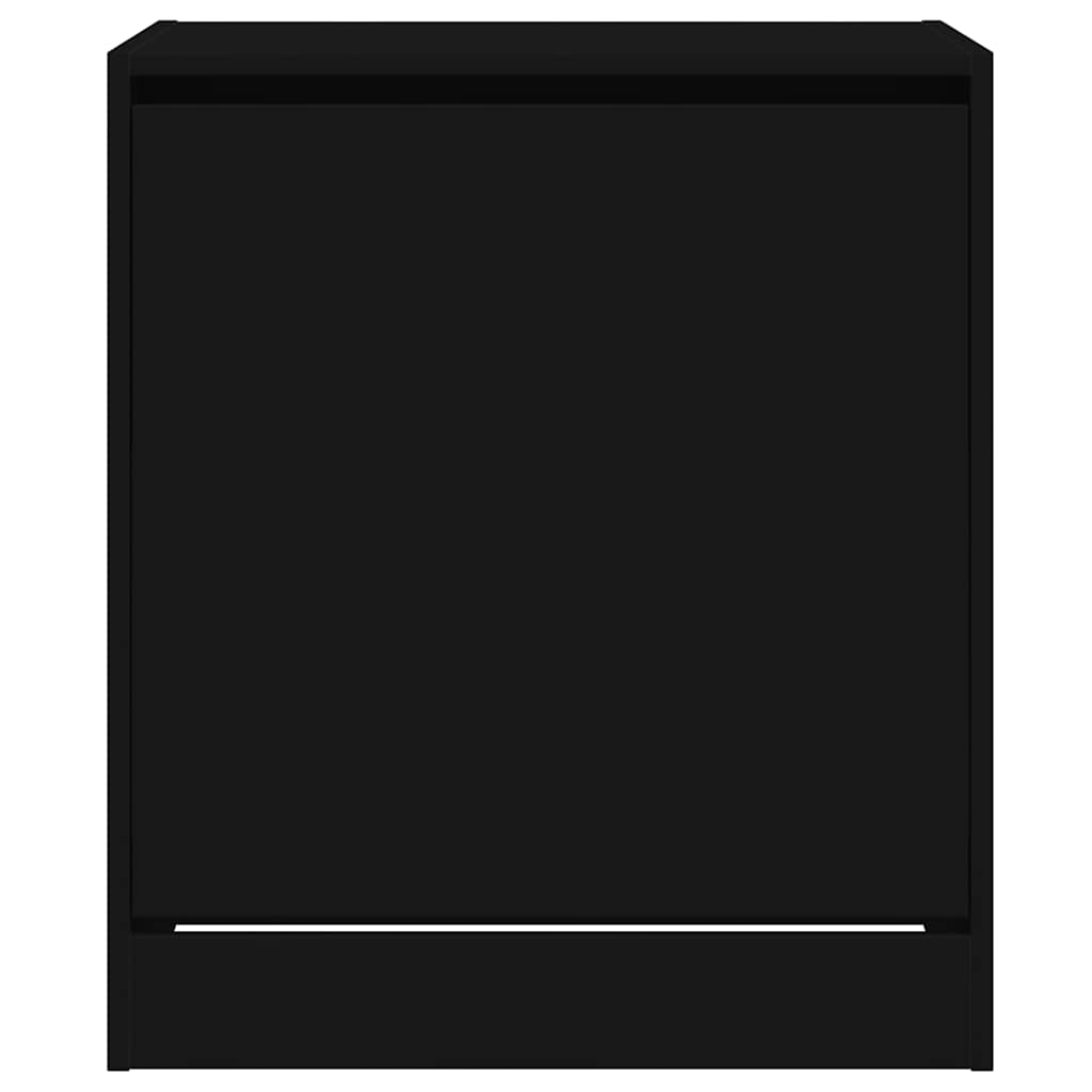 vidaXL Shoe Cabinet Black 60x42x69 cm Engineered Wood