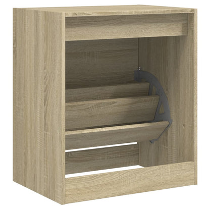 vidaXL Shoe Cabinet Sonoma Oak 60x42x69 cm Engineered Wood