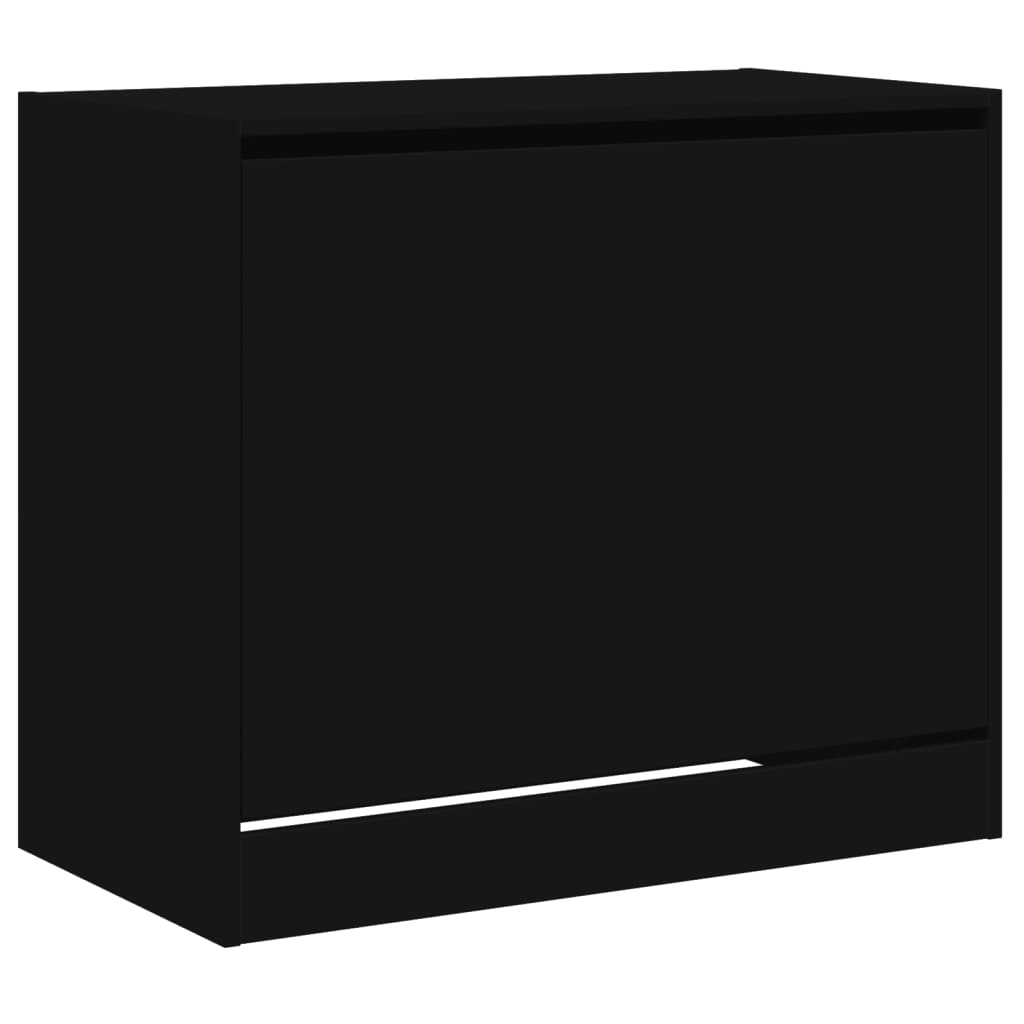 vidaXL Shoe Cabinet | Black | Engineered wood | Compact | Shoe Cabinet