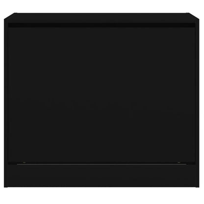 vidaXL Shoe Cabinet | Black | Engineered wood | Compact | Shoe Cabinet