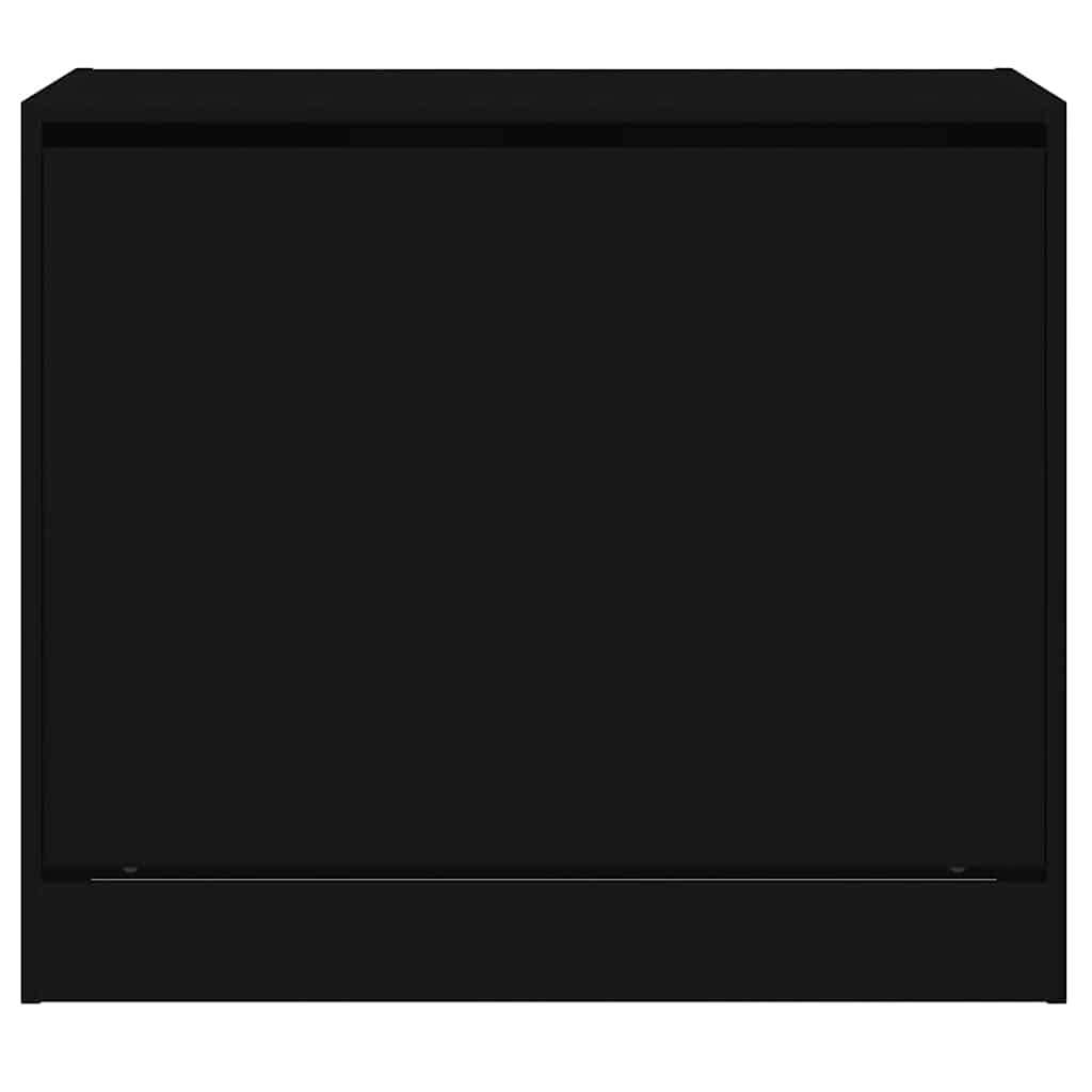 vidaXL Shoe Cabinet Black 80x42x69 cm Engineered Wood