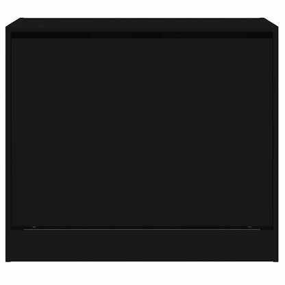 vidaXL Shoe Cabinet Black 80x42x69 cm Engineered Wood