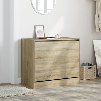 vidaXL Shoe Cabinet Sonoma Oak 80x42x69 cm Engineered Wood