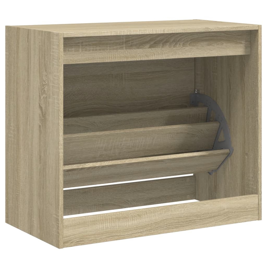vidaXL Shoe Cabinet Sonoma Oak 80x42x69 cm Engineered Wood