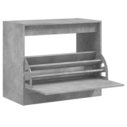 vidaXL Shoe Cabinet Concrete Grey 80x42x69 cm Engineered Wood