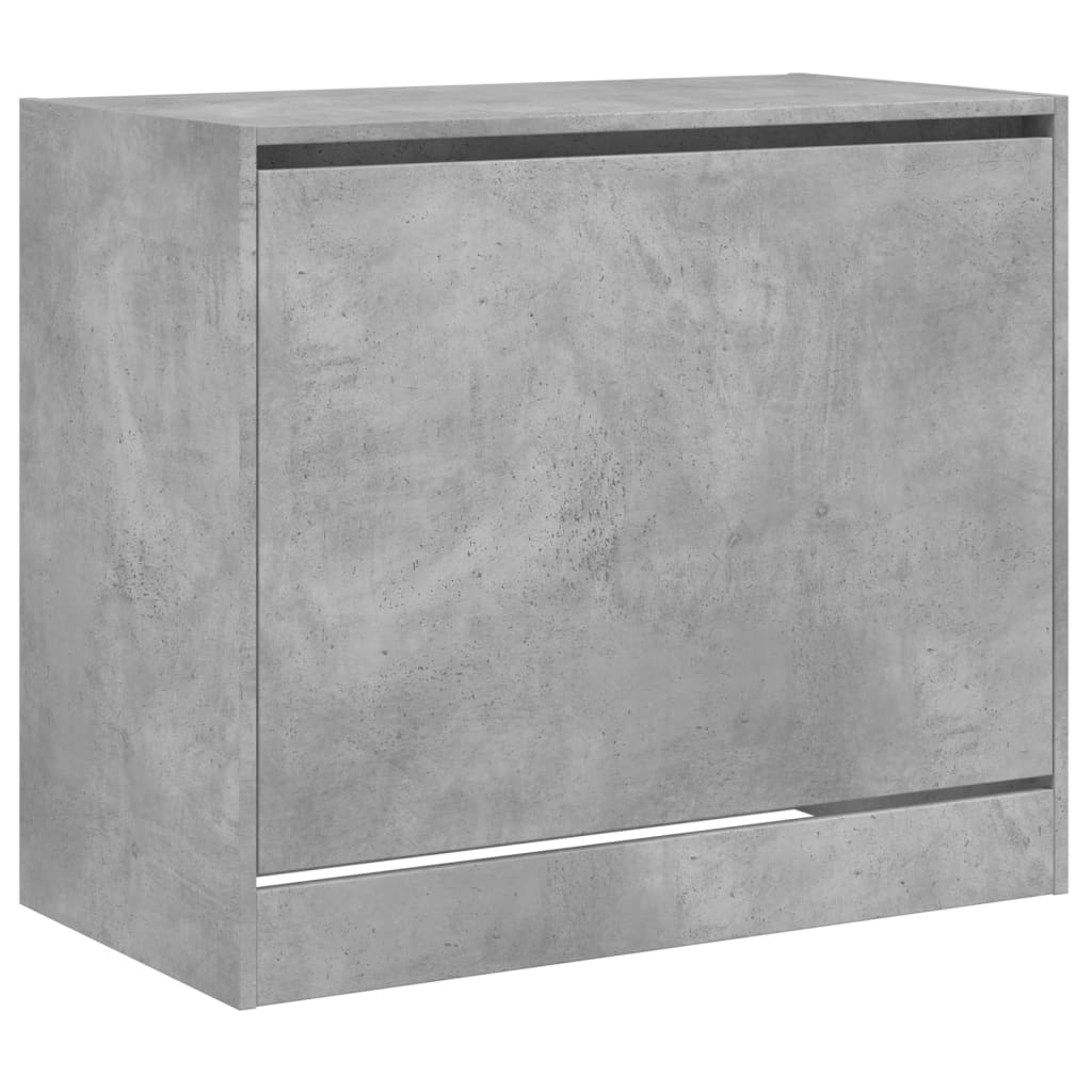 vidaXL Shoe Cabinet Concrete Grey 80x42x69 cm Engineered Wood