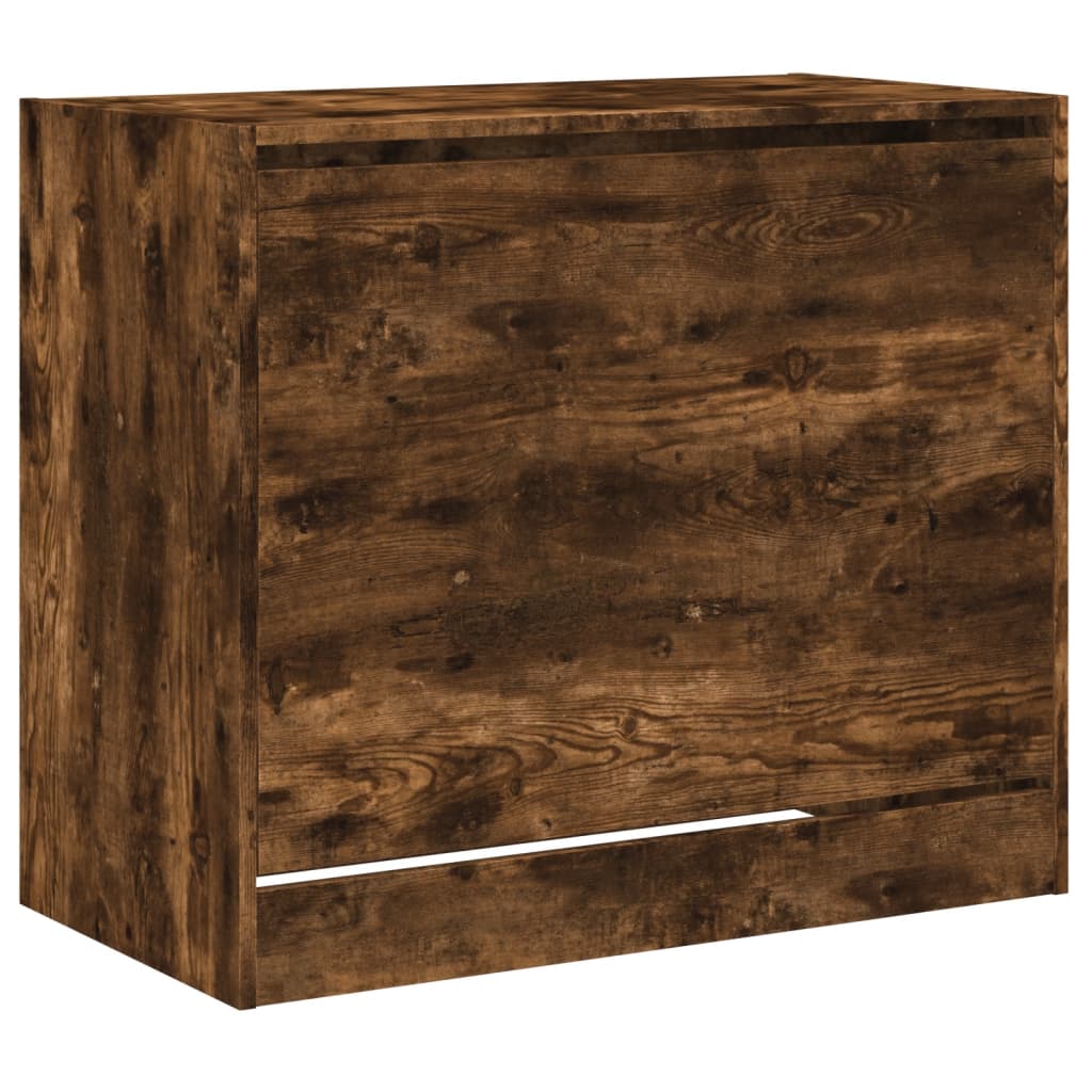 vidaXL Shoe Cabinet Smoked Oak 80x42x69 cm Engineered Wood
