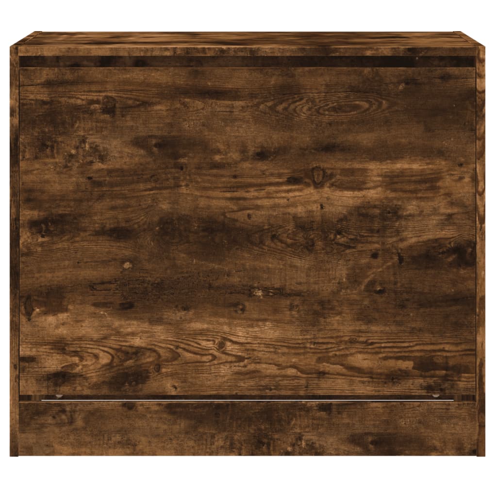 vidaXL Shoe Cabinet Smoked Oak 80x42x69 cm Engineered Wood