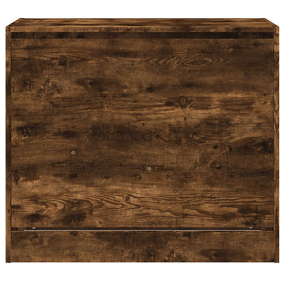 vidaXL Shoe Cabinet Smoked Oak 80x42x69 cm Engineered Wood