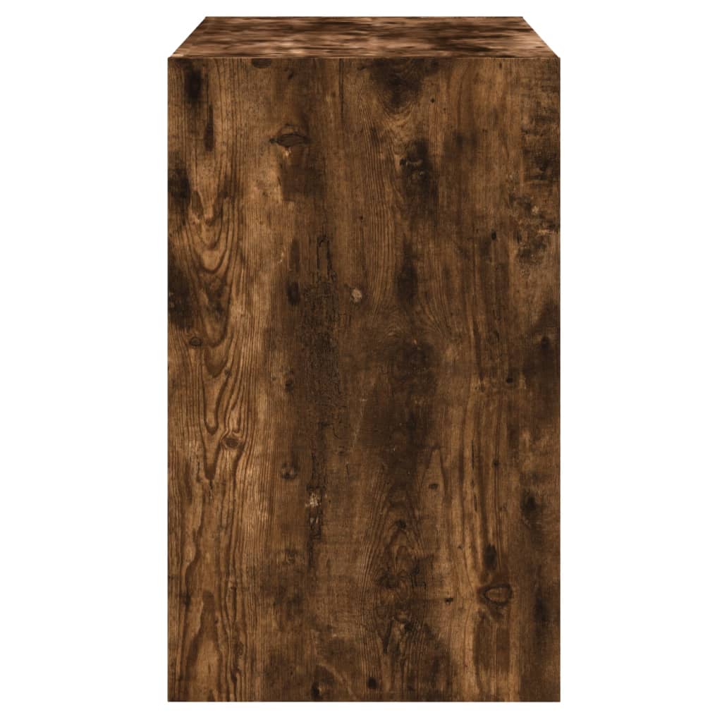vidaXL Shoe Cabinet Smoked Oak 80x42x69 cm Engineered Wood