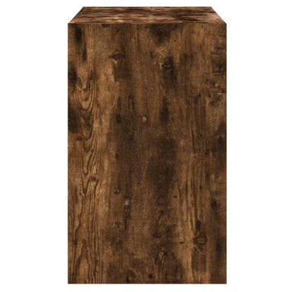 vidaXL Shoe Cabinet Smoked Oak 80x42x69 cm Engineered Wood
