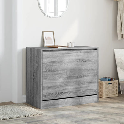 vidaXL Shoe Cabinet Grey Sonoma 80x42x69 cm Engineered Wood