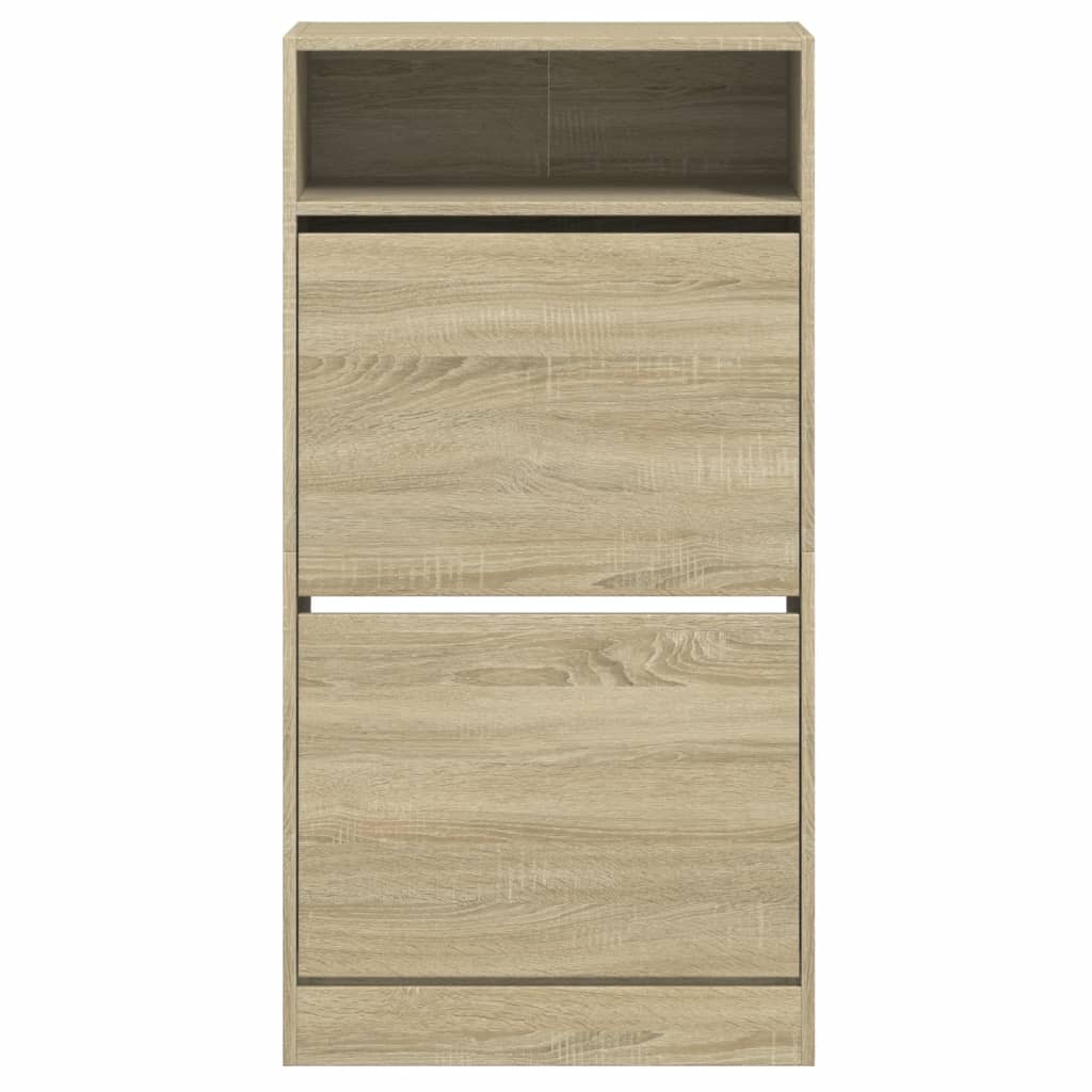 vidaXL Shoe Cabinet Sonoma Oak 60x34x116 cm Engineered Wood