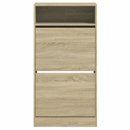 vidaXL Shoe Cabinet Sonoma Oak 60x34x116 cm Engineered Wood