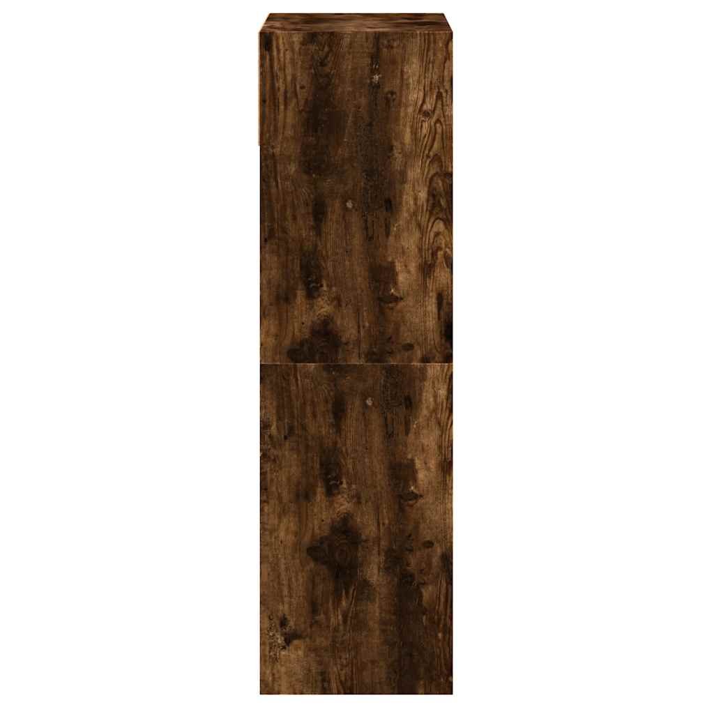 vidaXL Shoe Cabinet Smoked Oak 60x34x116 Engineered Wood