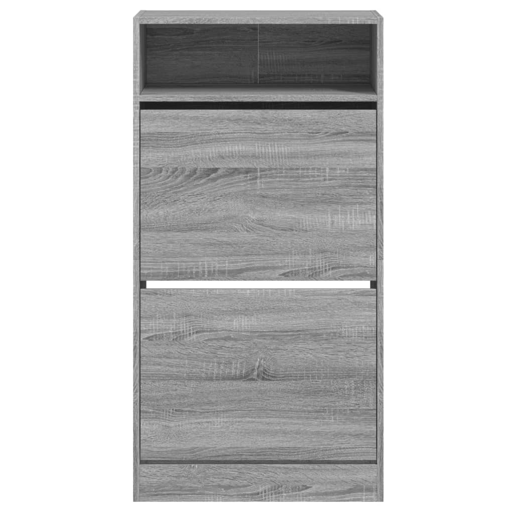 vidaXL Shoe Cabinet Grey Sonoma 60x34x116 Engineered Wood