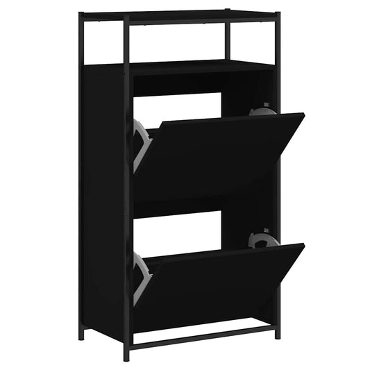 vidaXL Shoe Cabinet Black
