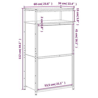 vidaXL Shoe Cabinet Black