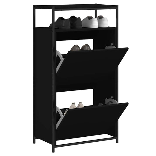 vidaXL Shoe Cabinet Black
