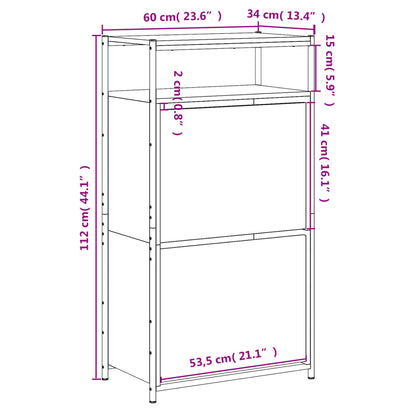vidaXL Shoe Cabinet Sonoma Oak N/A