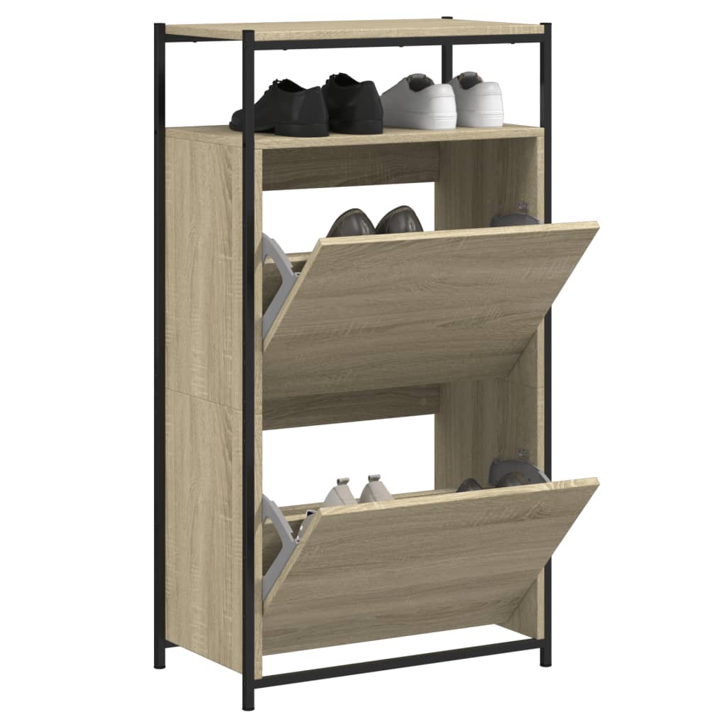 vidaXL Shoe Cabinet Sonoma Oak N/A