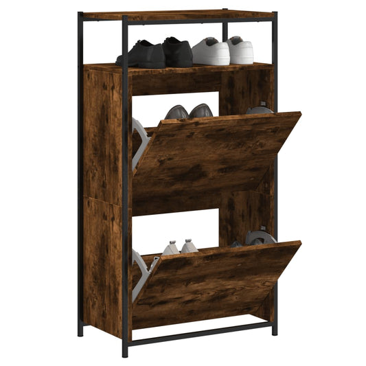 vidaXL Shoe Cabinet Smoked Oak