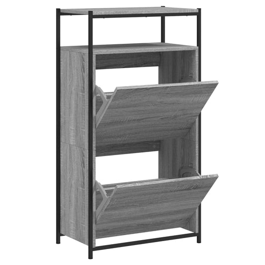 vidaXL Shoe Cabinet Grey Sonoma