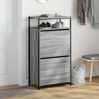 vidaXL Shoe Cabinet Grey Sonoma