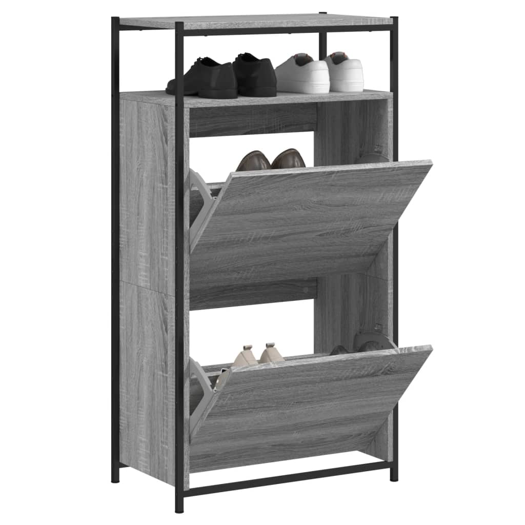 vidaXL Shoe Cabinet Grey Sonoma