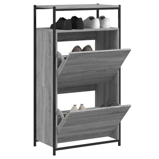 vidaXL Shoe Cabinet Grey Sonoma
