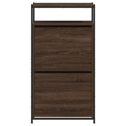 vidaXL Shoe Cabinet Brown Oak Stores multiple pairs of shoes