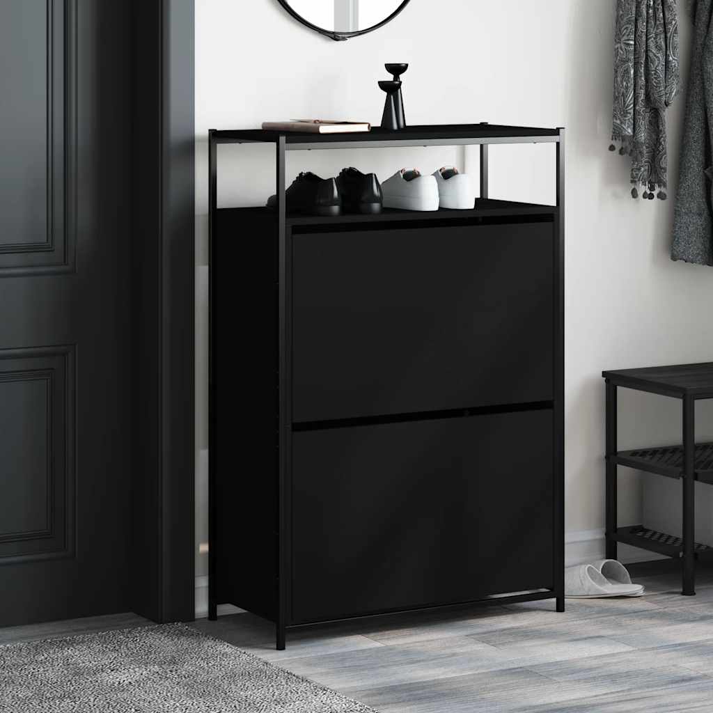 vidaXL Shoe Cabinet Black