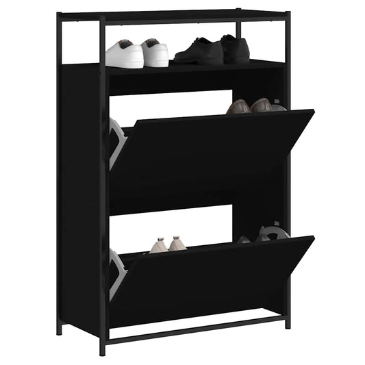 vidaXL Shoe Cabinet Black