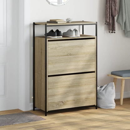 vidaXL Shoe Cabinet Sonoma Oak 0