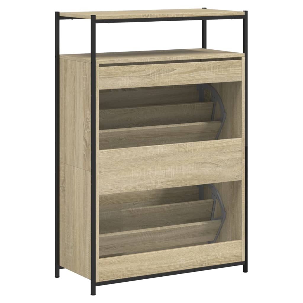 vidaXL Shoe Cabinet Sonoma Oak 0