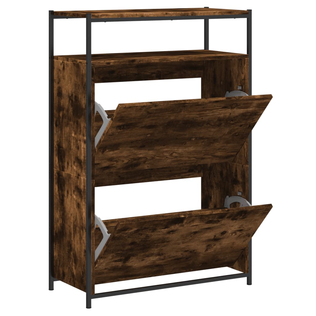 vidaXL Shoe Cabinet Smoked Oak Holds loads of shoes