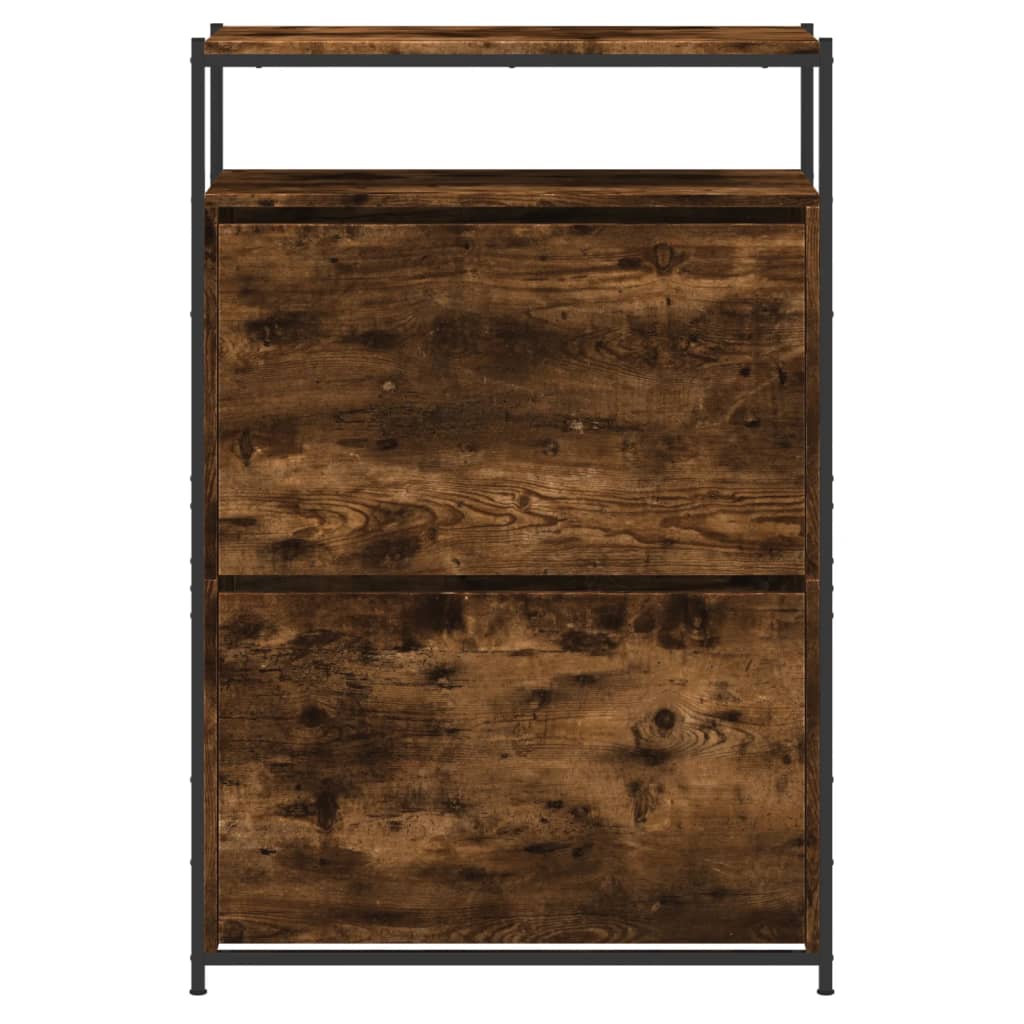 vidaXL Shoe Cabinet Smoked Oak Holds loads of shoes