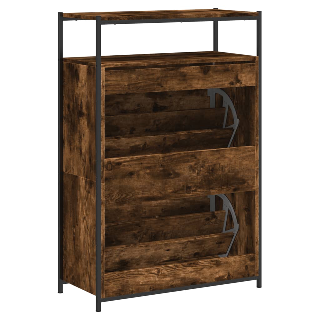 vidaXL Shoe Cabinet Smoked Oak Holds loads of shoes