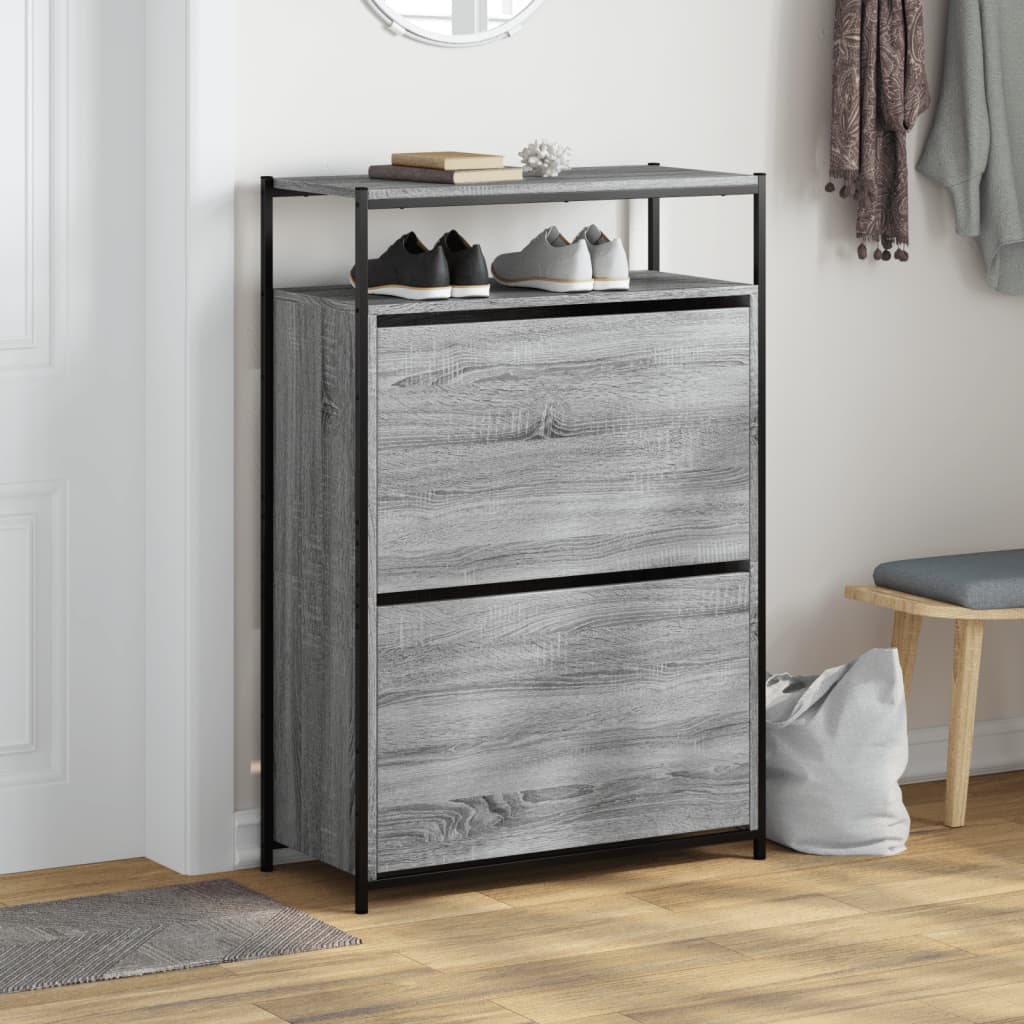 vidaXL Shoe Cabinet Grey Sonoma