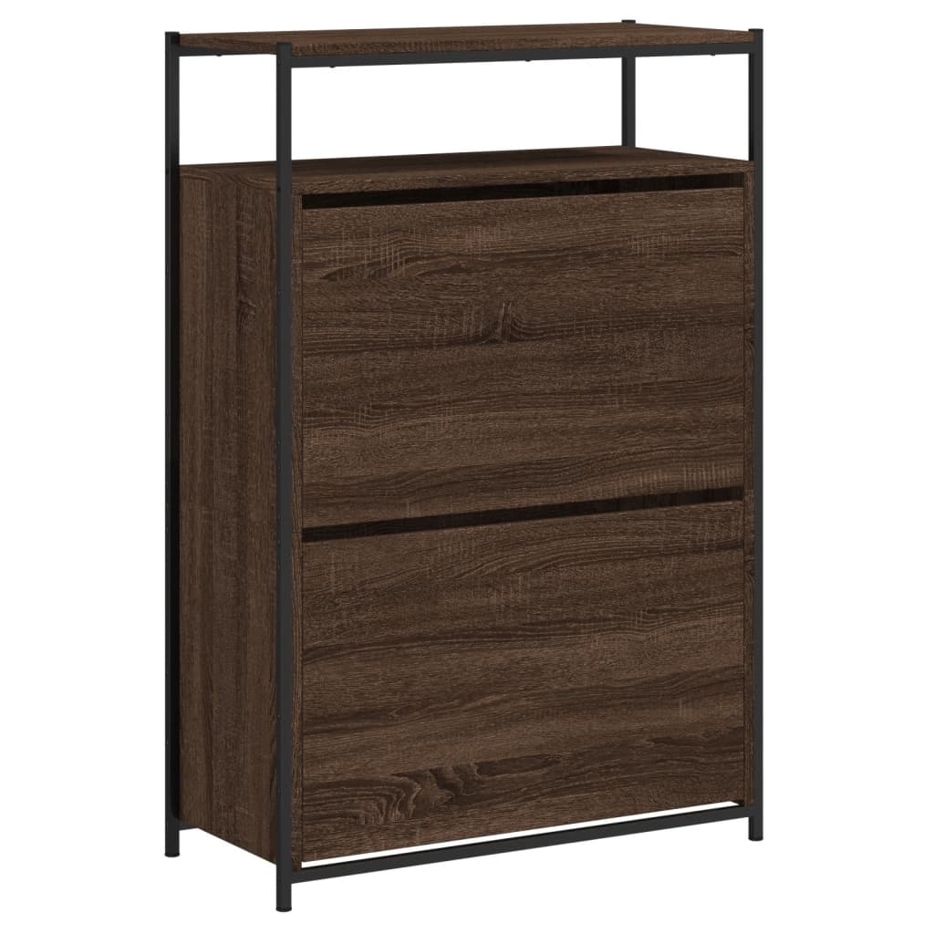 vidaXL Shoe Cabinet Brown Oak 75x34x112 Engineered Wood