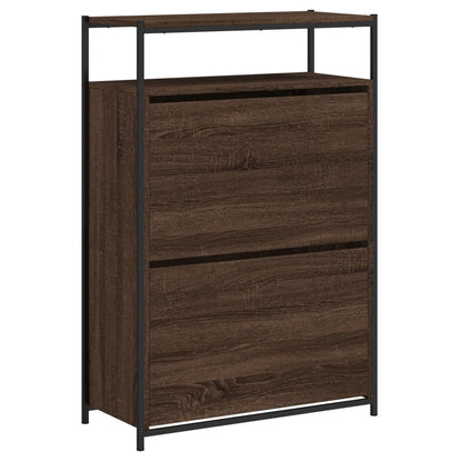 vidaXL Shoe Cabinet Brown Oak 75x34x112 Engineered Wood