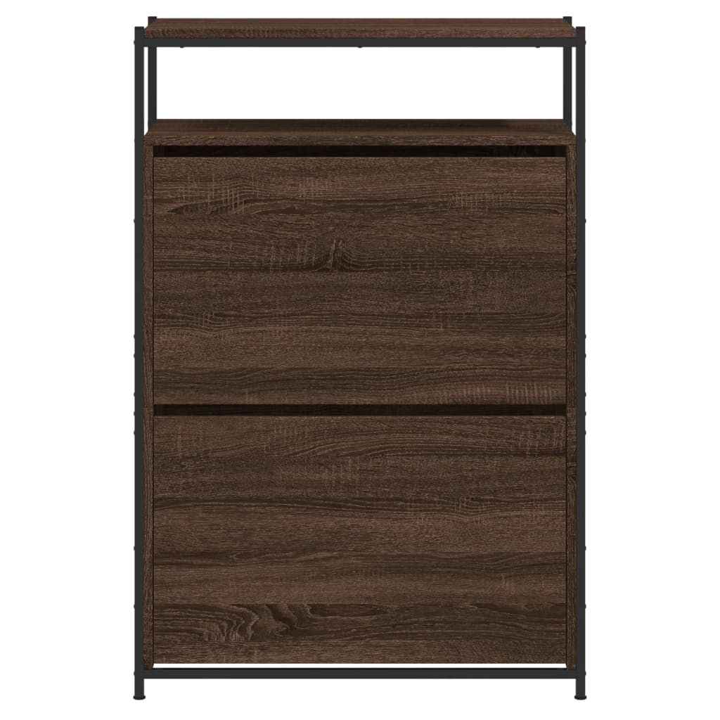 vidaXL Shoe Cabinet Brown Oak 75x34x112 Engineered Wood