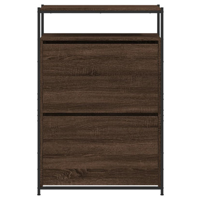 vidaXL Shoe Cabinet Brown Oak 75x34x112 Engineered Wood
